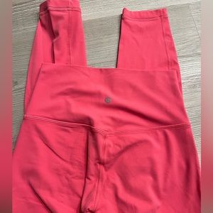 Lululemon hot pink align leggings, size 6